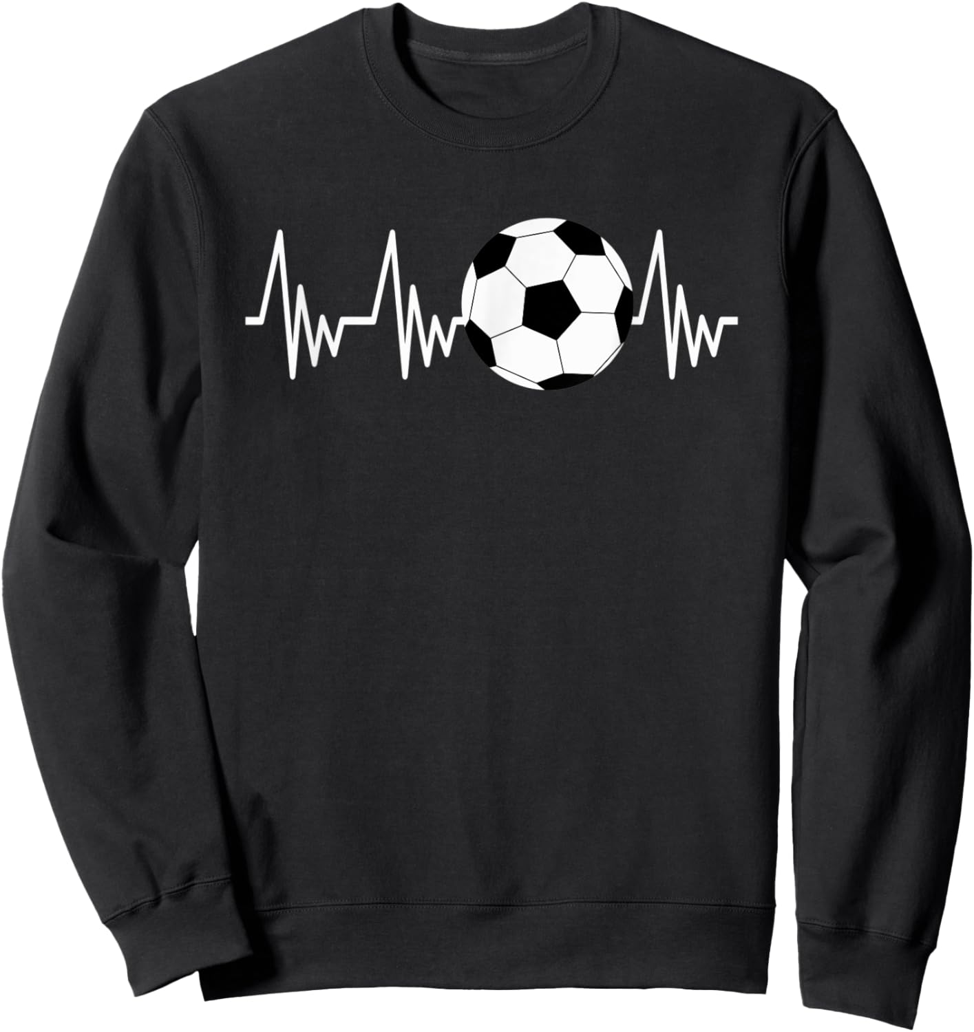 Heartline Sports Football Soccer ball Love Heart Lifeline Sweatshirt - Sweatshirt | Black