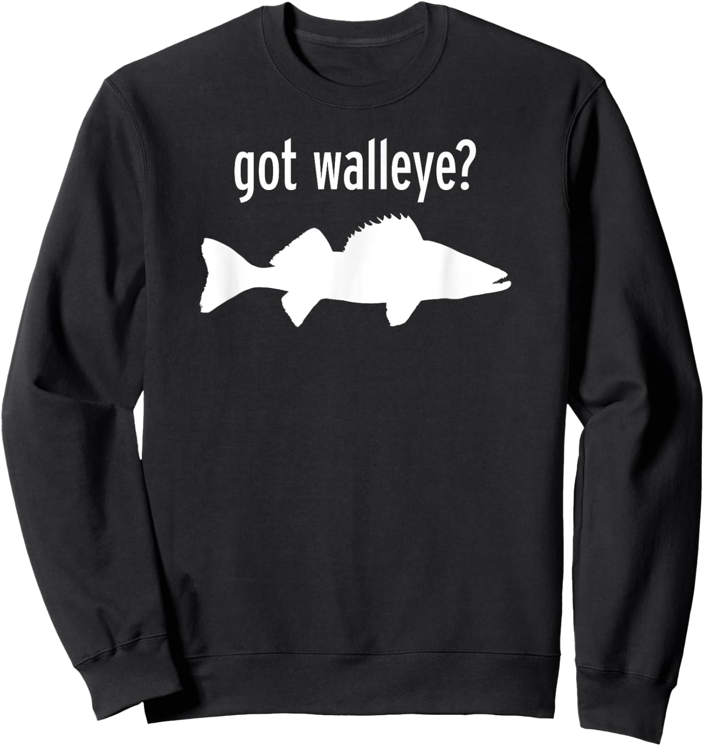 Walleye Fishing Sweatshirt - Sweatshirt | Black