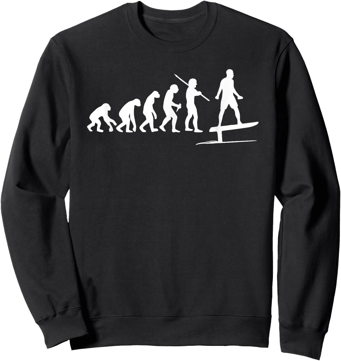 Hydro Foils Wassersport Meme Merch Kleidung Efoil Electric Hydrofoil Surfboard Funny Evolution Films Sweatshirt - Sweatshirt | Black