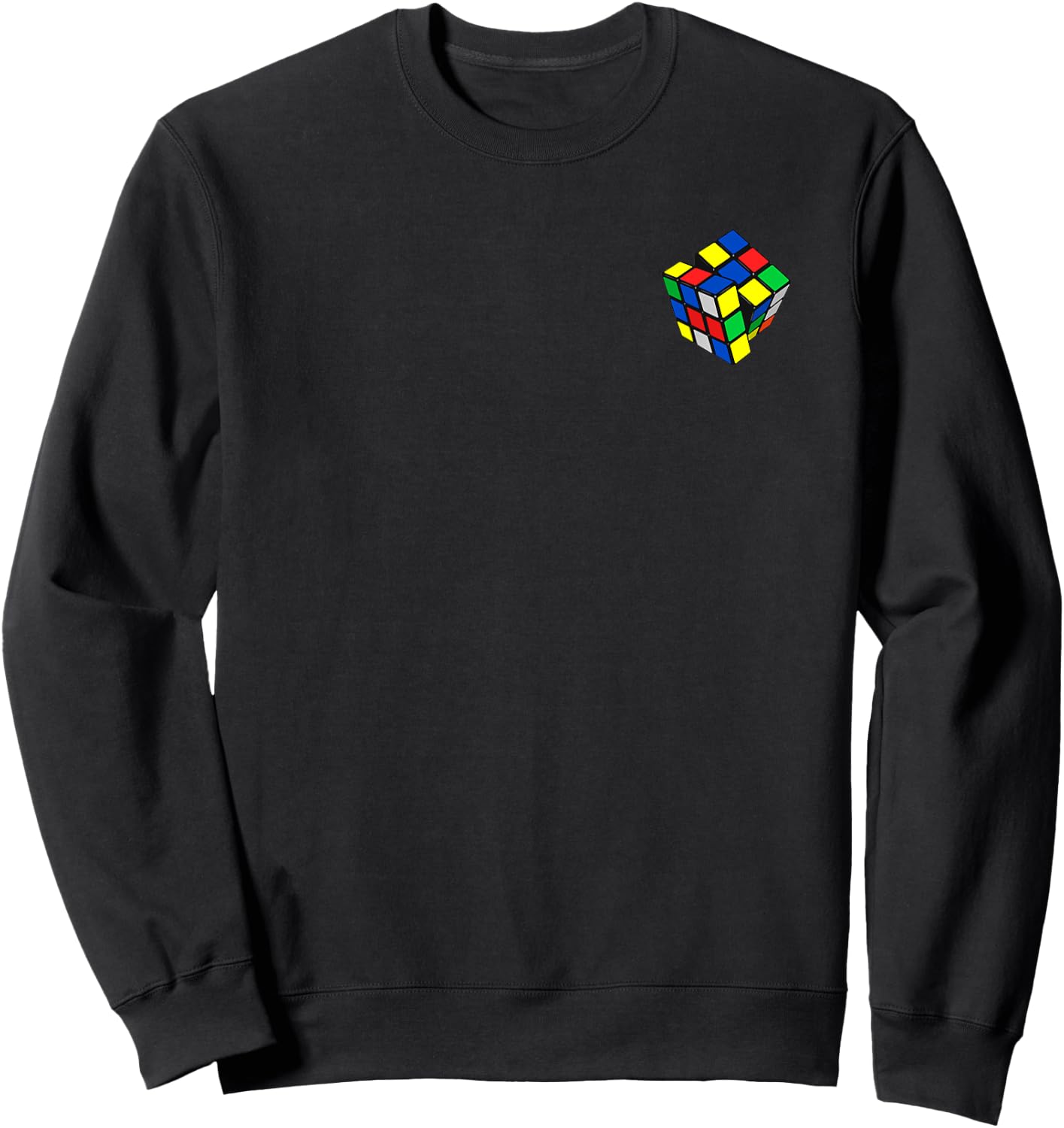 Impossible Rubik Rubix Rubics Cube Pocket Retro Gaming Boy Sweatshirt - Sweatshirt | Black