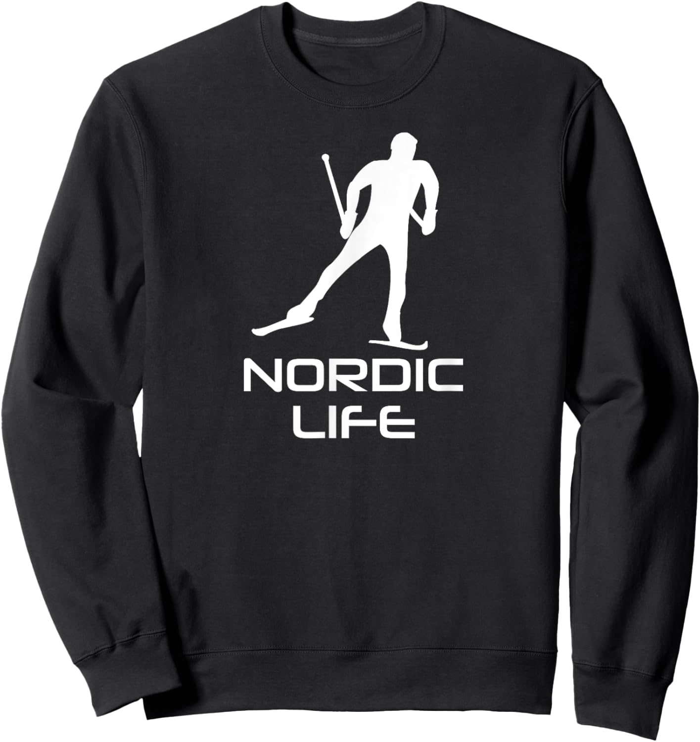 Nordic Life Cross Country Skiing Sweatshirt - Sweatshirt | Black