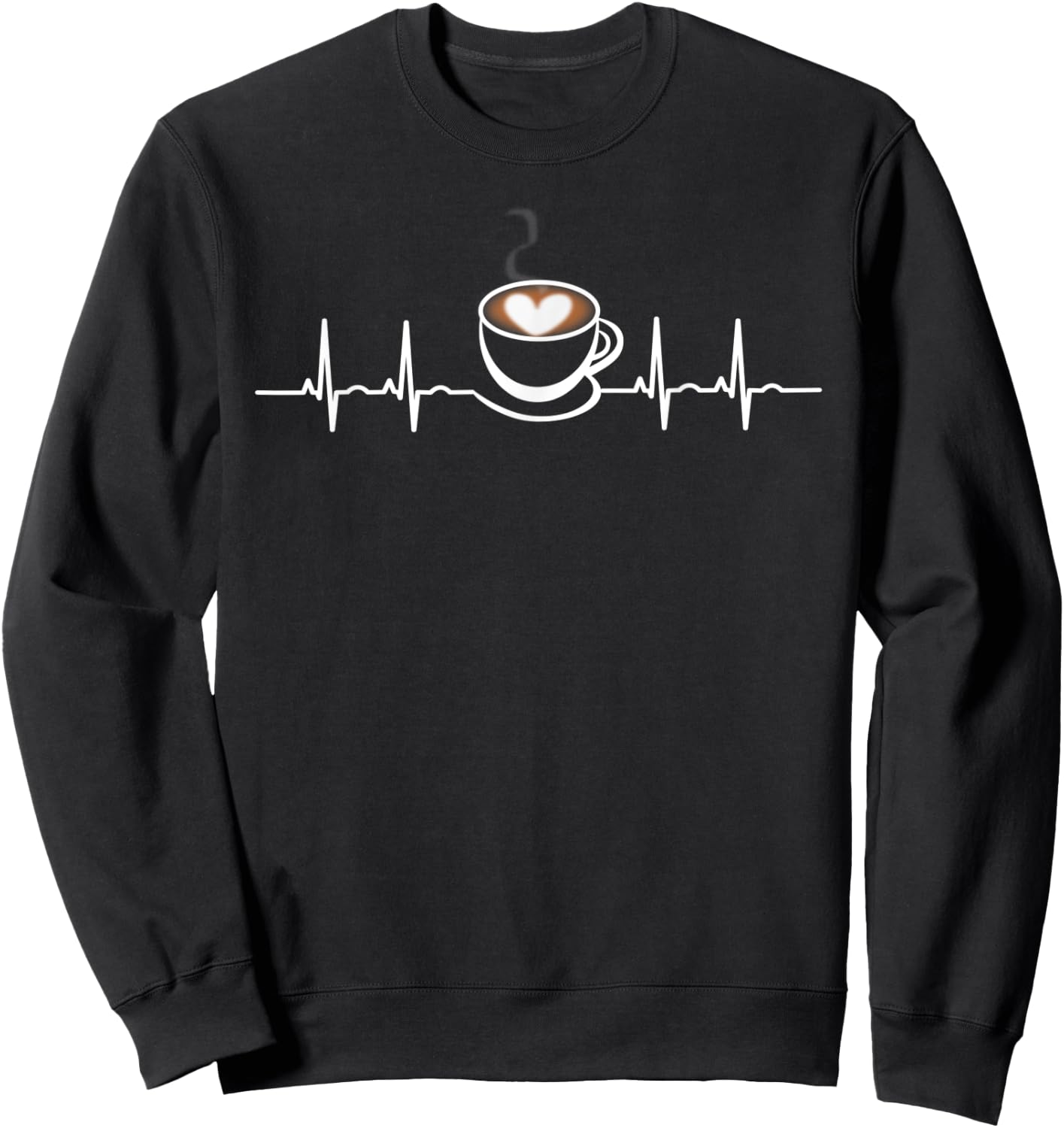 Espresso Shirt - Coffee Latte EKG Sweatshirt - Sweatshirt | Black