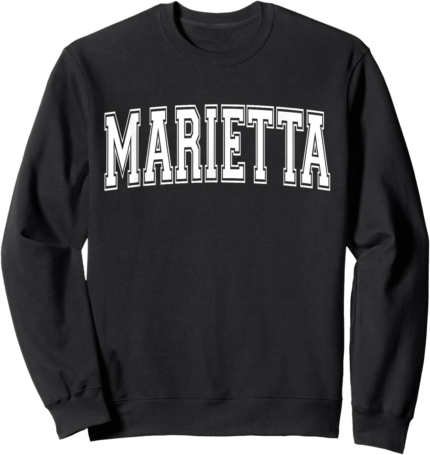 MARIETTA OH OHIO USA Vintage Sports Varsity Style Sweatshirt - Sweatshirt | Black