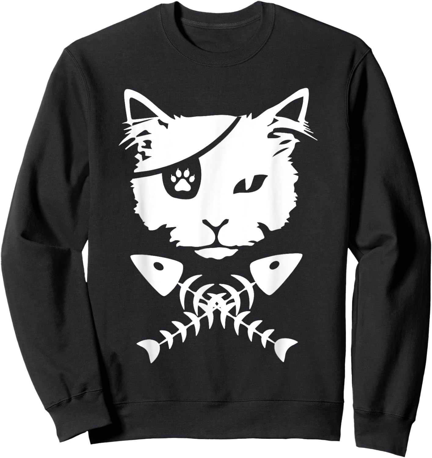 Cute pirate cat funny Sweatshirt - Sweatshirt | Black