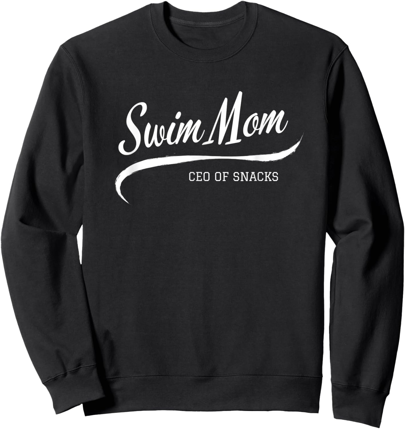 Women’s Swim Team Mom Proud Swim Mama Game Day Snack Mom Sweatshirt - Sweatshirt | Black