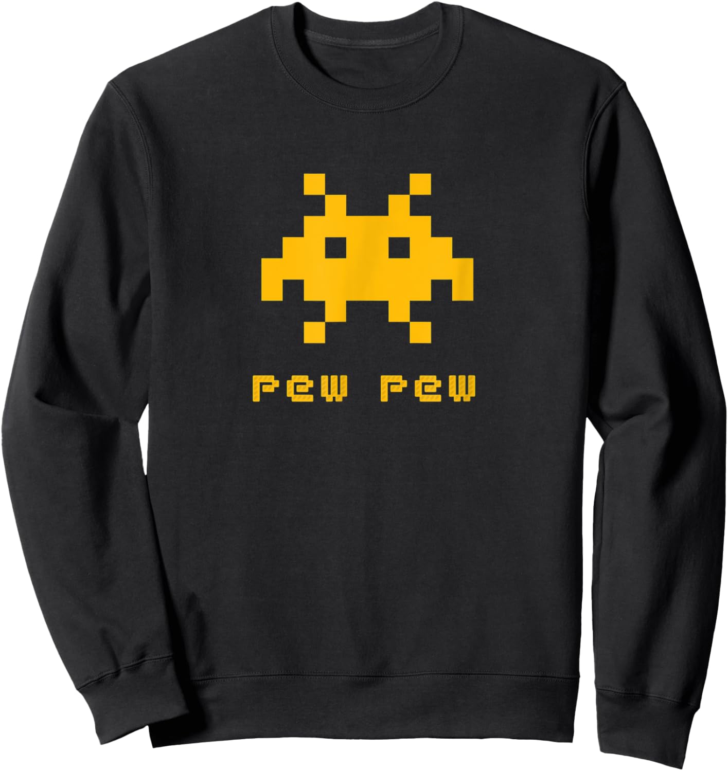 Space Alien Invaders 8-bit Retro UFO Video Gamer Sweatshirt - Sweatshirt | Black