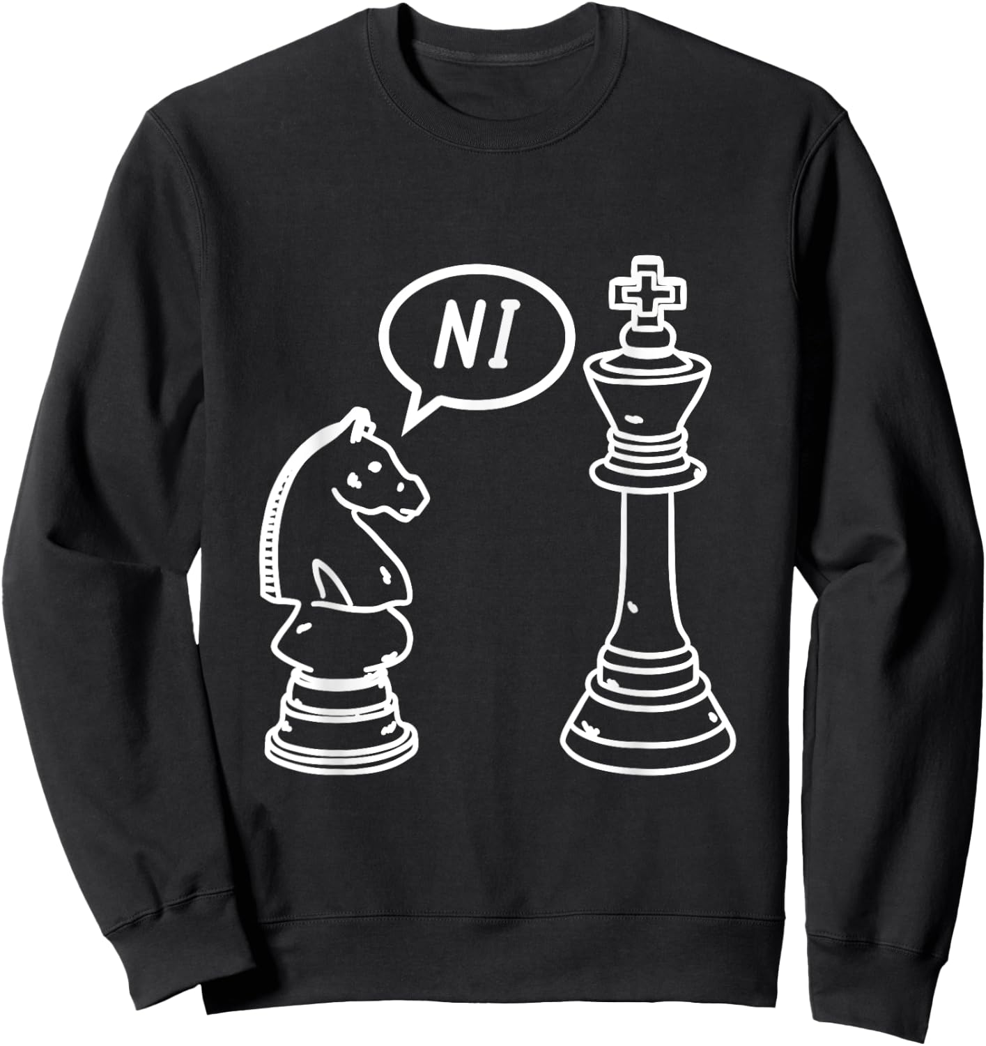 Checker Knight Ni Sweatshirt - Sweatshirt | Black