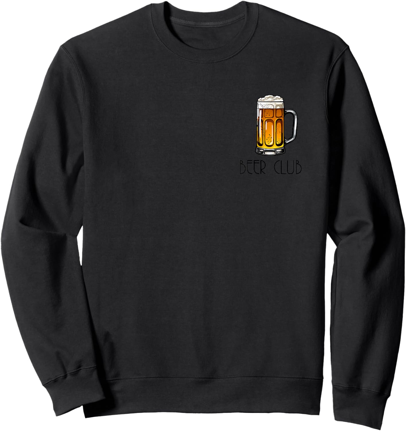 Beer Club Classic Beer Mug Vintage Retro Beer Drinker Sweatshirt - Sweatshirt | Black