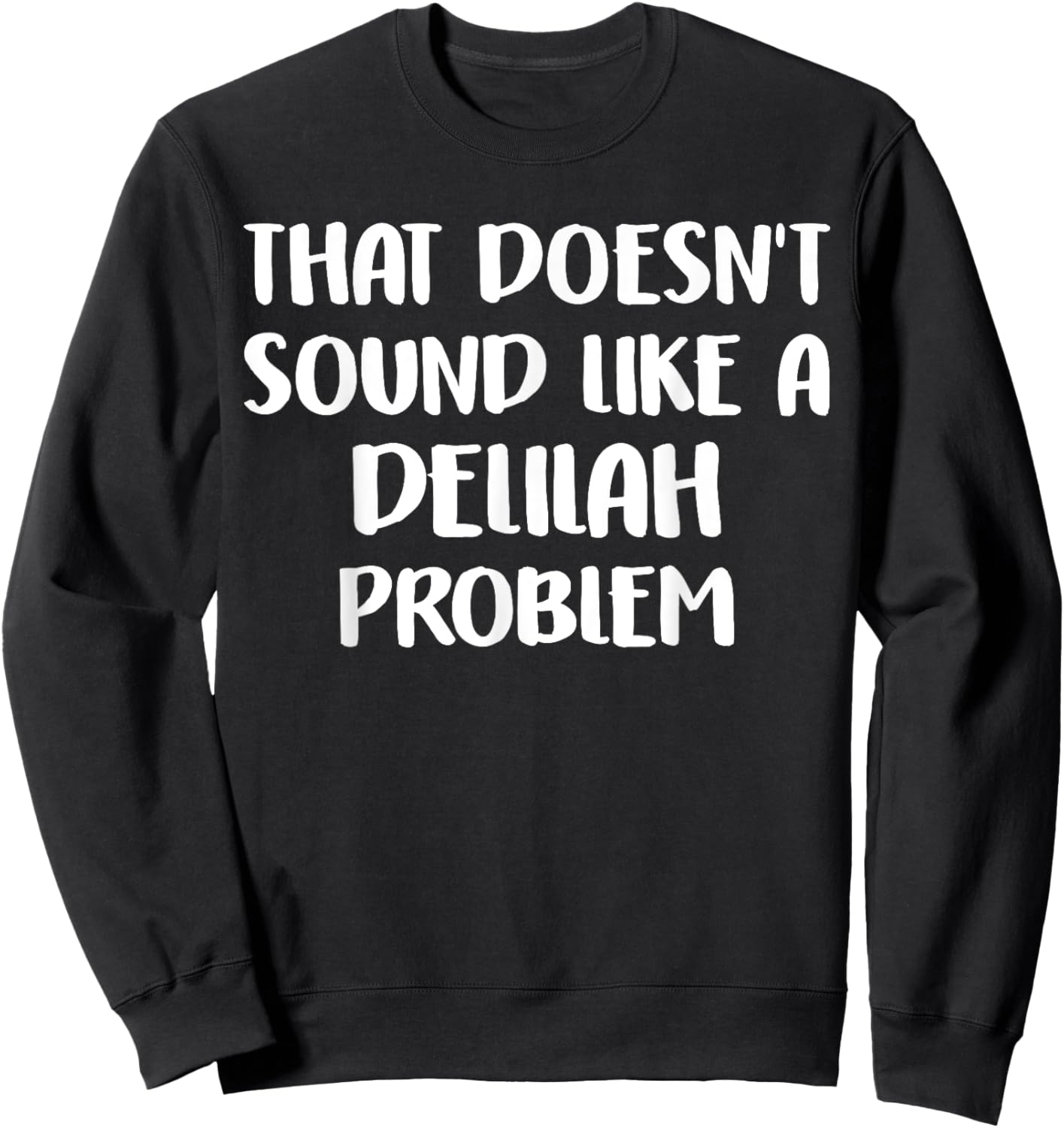 DELILAH Personalized Cute Flower Girls DELILAH Name Sweatshirt - Sweatshirt | Black
