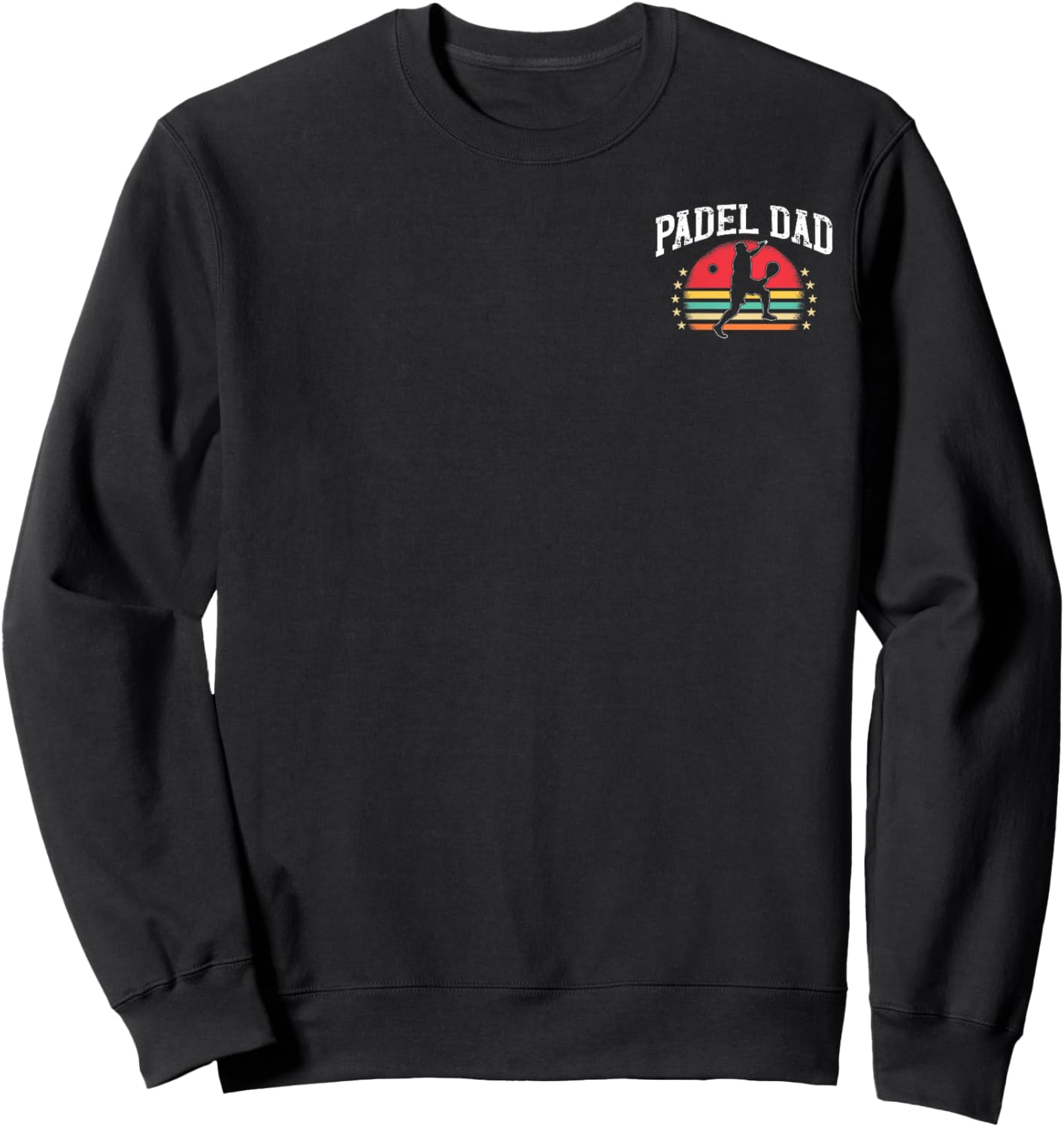 Padel Dad Platform Tennis Beach Paddleball Fathers Day Sweatshirt - Sweatshirt | Black