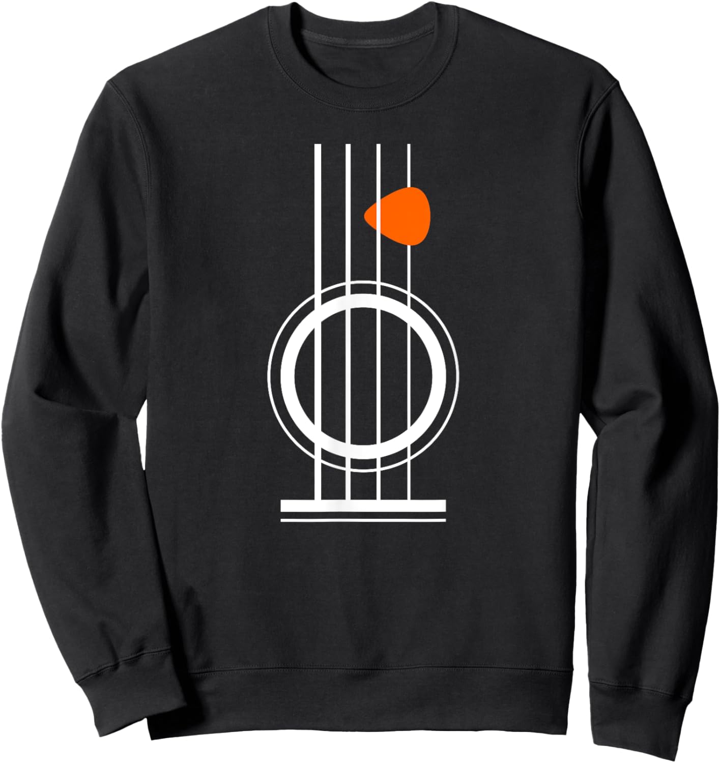4 Strings & Pick / Plectrum - Bass Guitar Player or Bassist Sweatshirt - Sweatshirt | Black