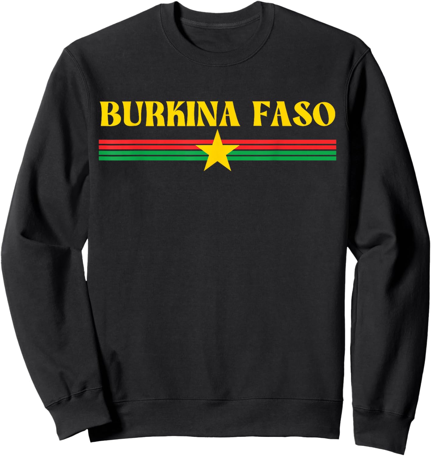 Burkina Faso Flag Emblem, Burkinese Flag, Burkina Faso Sweatshirt - Sweatshirt | Black