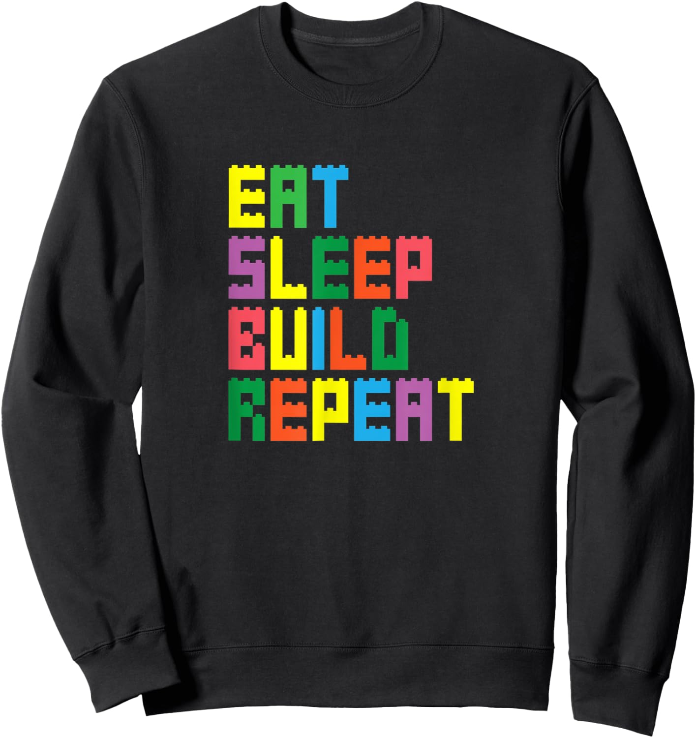 Brick Builder Funny Blocks Building Master Builder Toys Kids Sweatshirt - Sweatshirt | Black