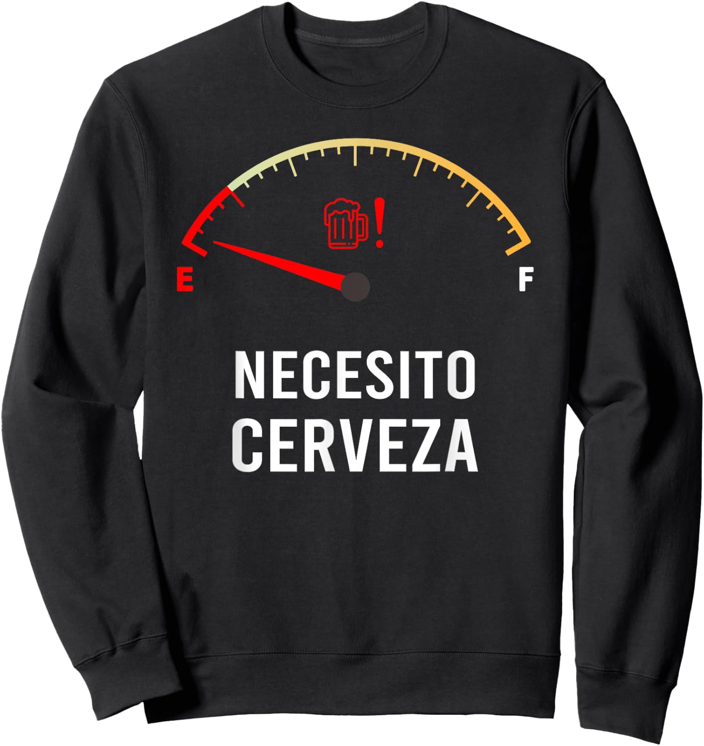 Necesito Cerveza Funny Spanish quote I Need Beer Sweatshirt - Sweatshirt | Black