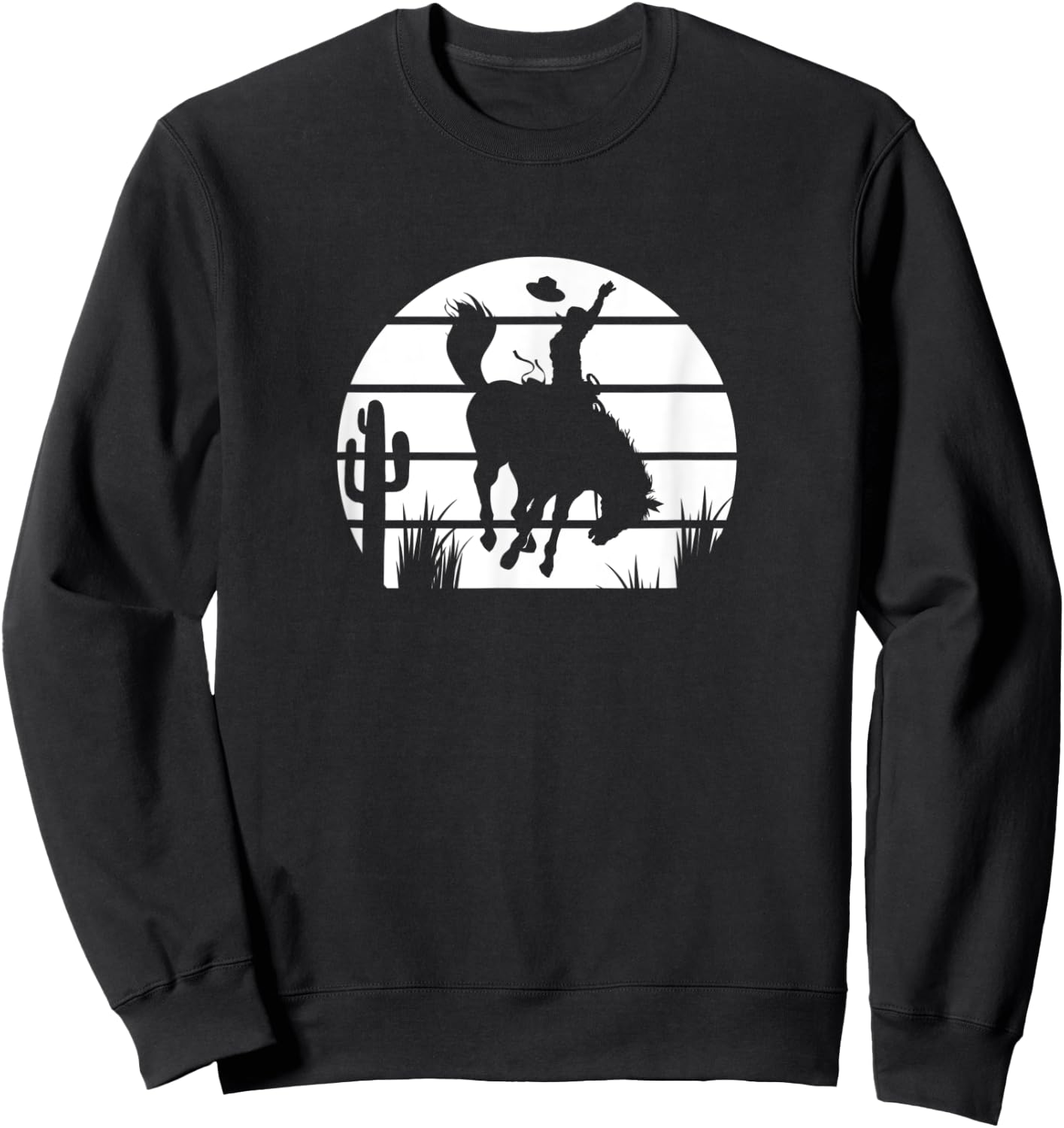 Bronc Rider In The Evening Sunset Sweatshirt - Sweatshirt | Black