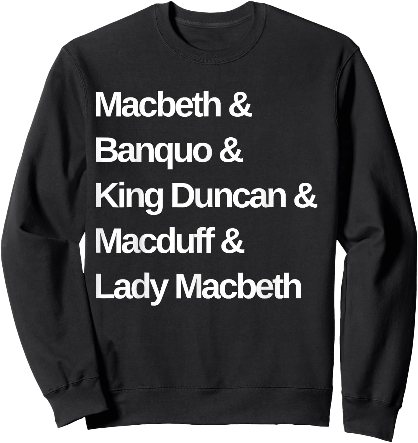 Macbeth Play Characters Shakespeare Sweatshirt - Sweatshirt | Black