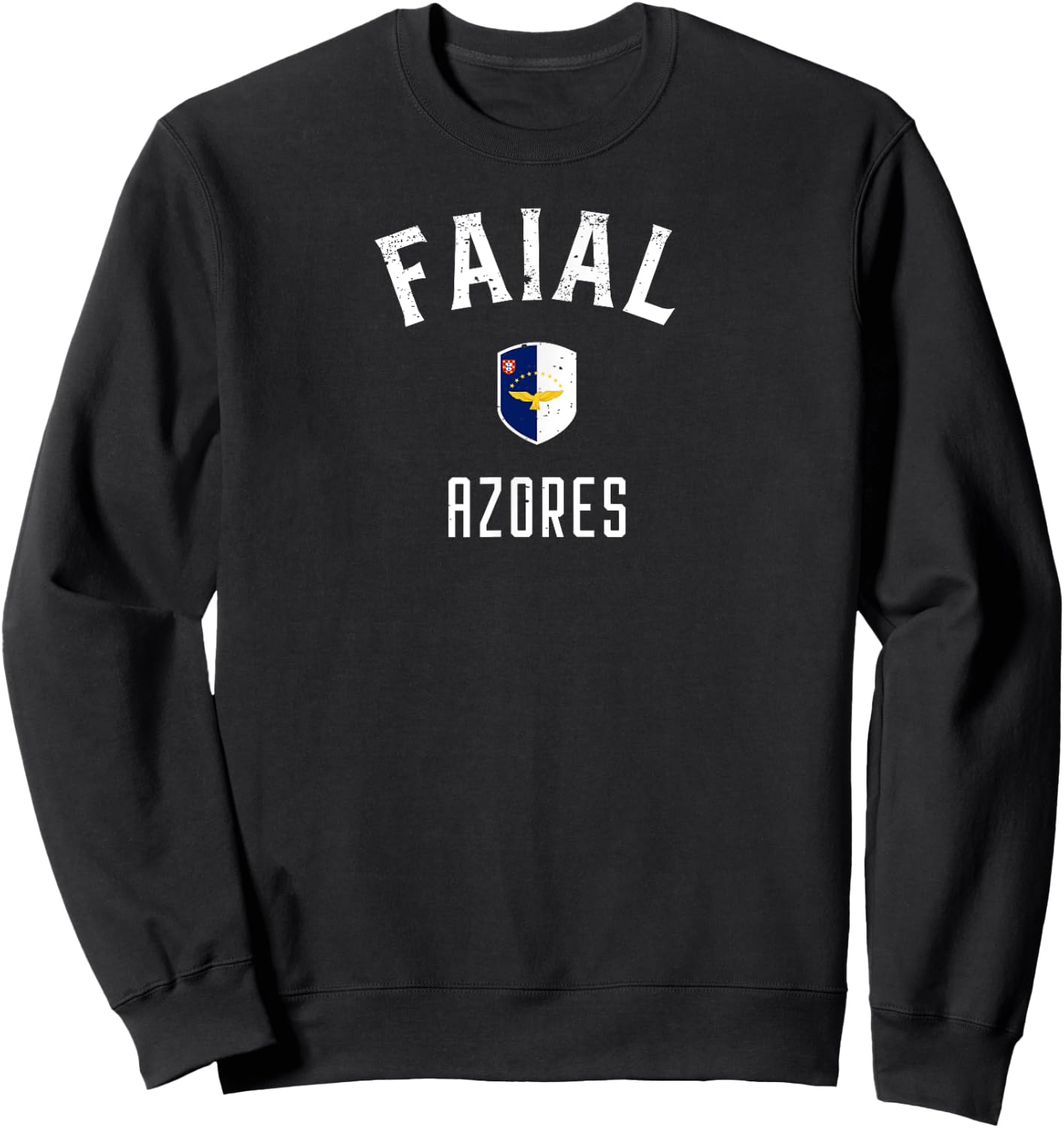Faial Azores Flag Sweatshirt - Sweatshirt | Black