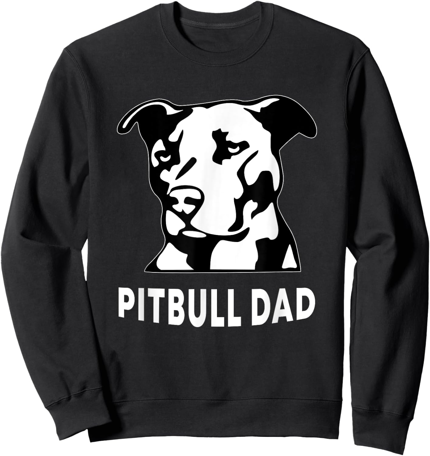 Proud Pitbull Dad Men's Pit Bull Dog Shirt Sweatshirt - Sweatshirt | Black