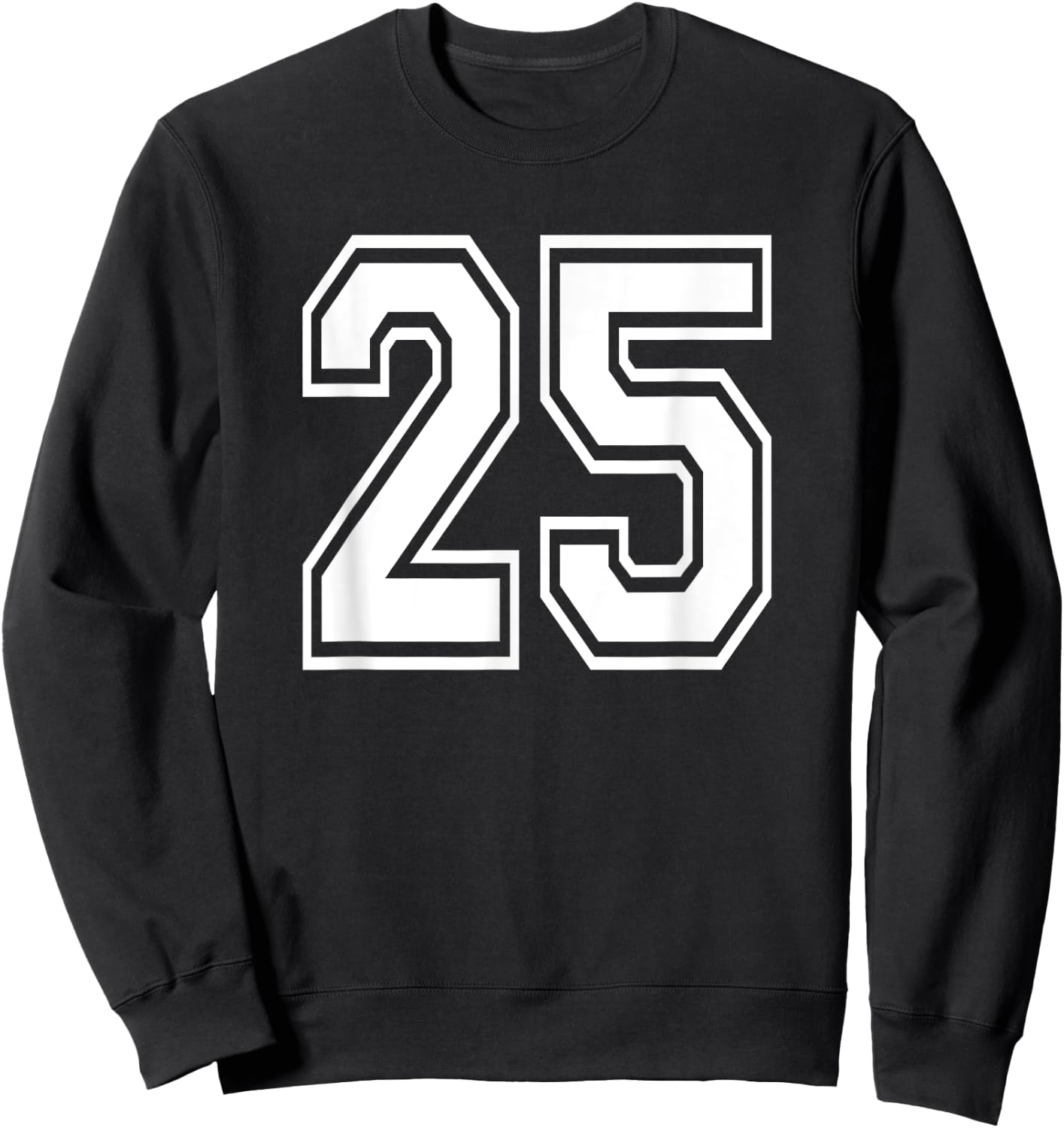 Number 25 Birthday Gift Sports Player Team Numbered Jersey Sweatshirt - Sweatshirt | Black