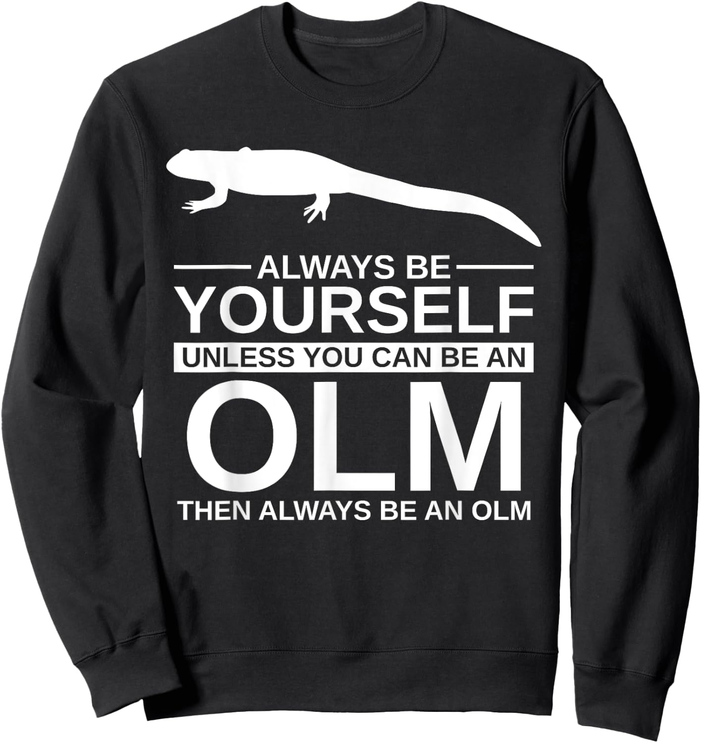 Always Be Yourself Olm Gift Women Salamander Animal Sweatshirt - Sweatshirt | Black