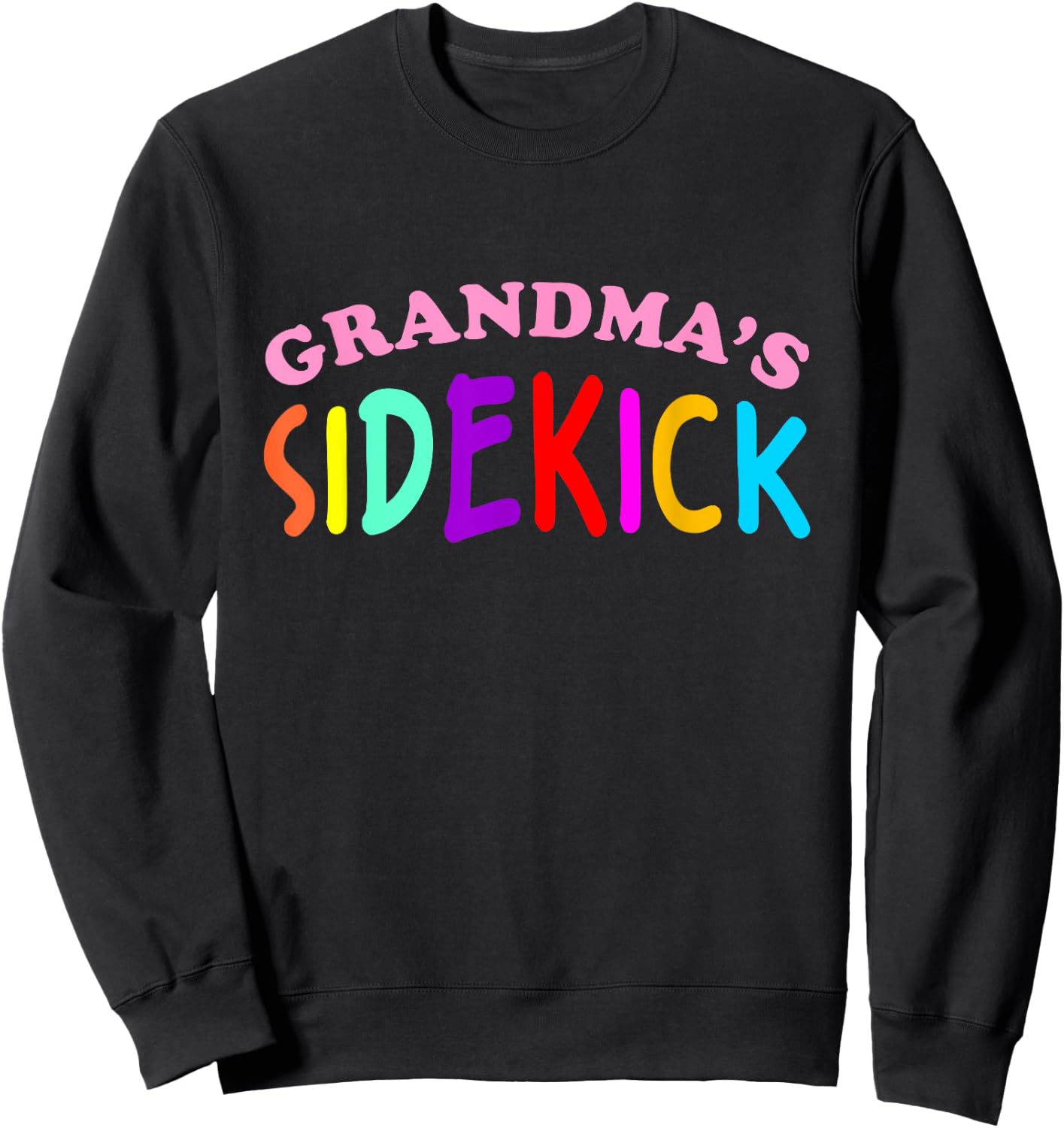 Shirts For Kids Grandma's Sidekick Kids Clothes Sweatshirt - Sweatshirt | Black