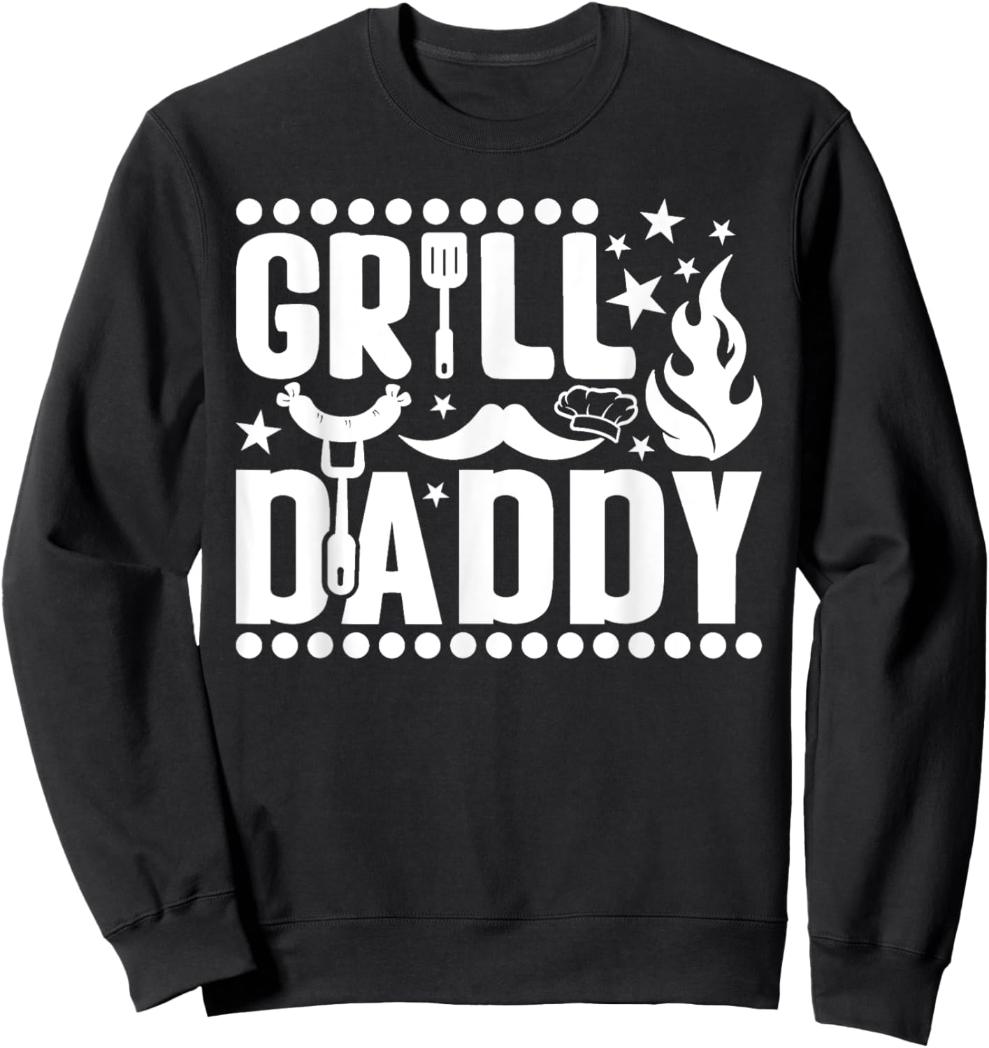 Barbecue Grill Daddy Master BBQ Smoker Chef Dad Sweatshirt - Sweatshirt | Black