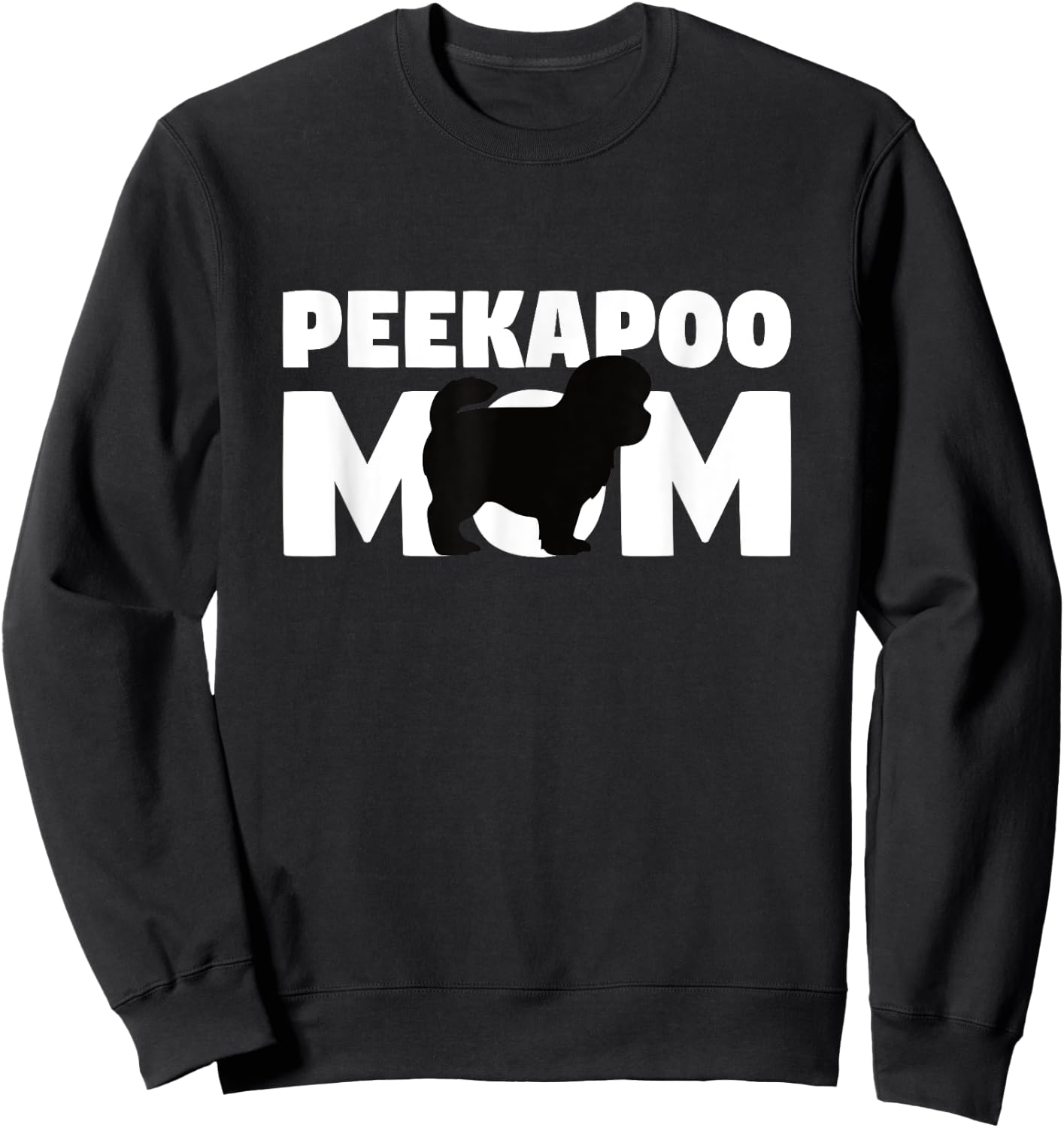 Peekapoo Gift Dog Mother 'Peekapoo Mom' Funny Peekapoo Women Kids Sweatshirt - Sweatshirt | Black