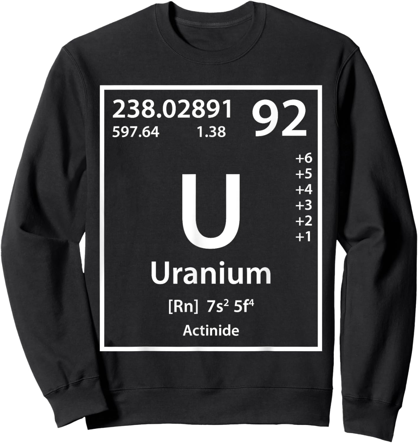 Uranium Element (white) Sweatshirt - Sweatshirt | Black