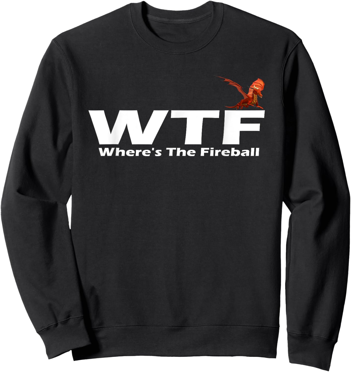 Where's The Fireball Black -Adults Classic Fit Short Sleeve Cotton Sweatshirt - Sweatshirt | Black