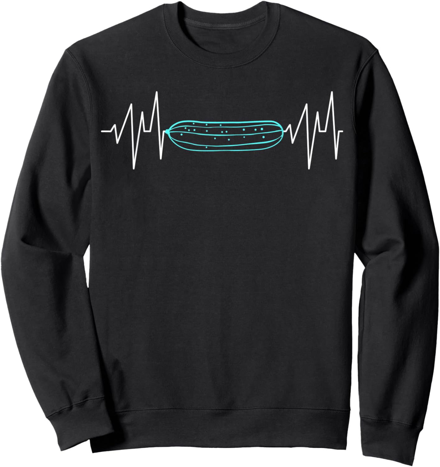 Gurken EKG Gurke Sweatshirt - Sweatshirt | Black