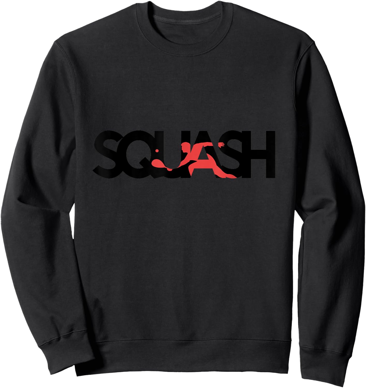 Squash Gift Ball Court Shoes Racket Sweatshirt - Sweatshirt | Black