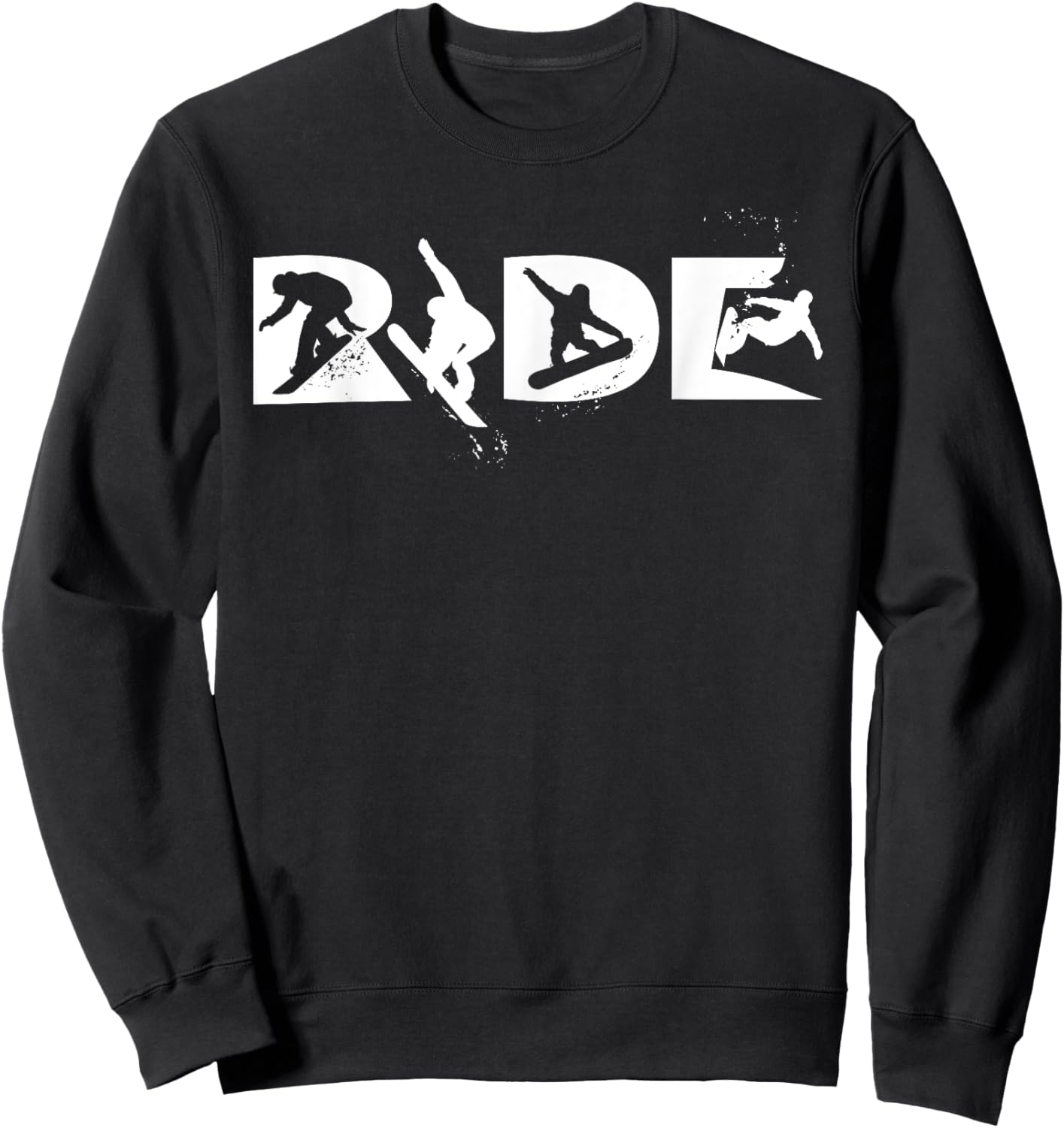 RIDE Snowboarding Funny Snowboard Snowboarder Gift Men Boys Sweatshirt - Sweatshirt | Black