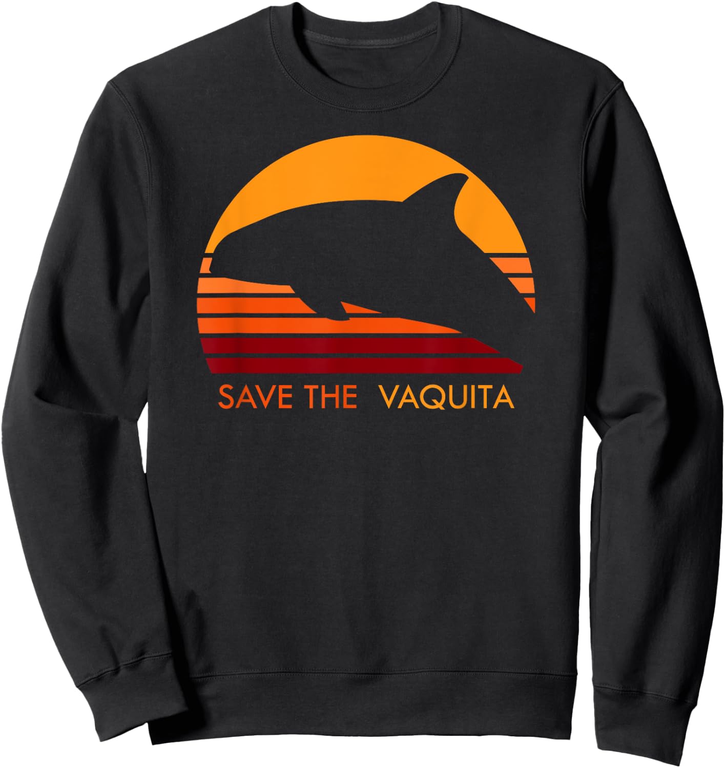 save the Vaquitas from extinction save the Vaquita Sweatshirt - Sweatshirt | Black