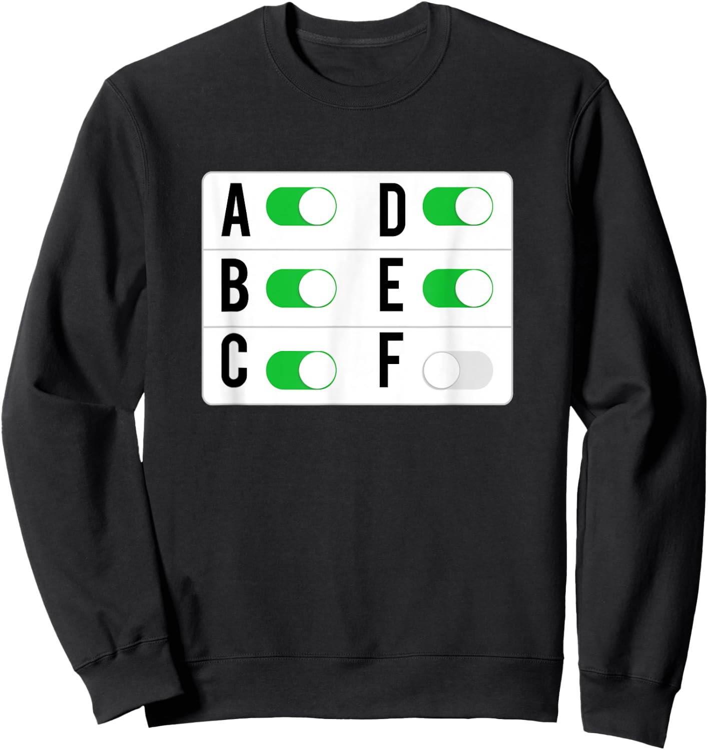 Fuck Off Button | Funny Offensive Sayings Graphic Sweatshirt - Sweatshirt | Black