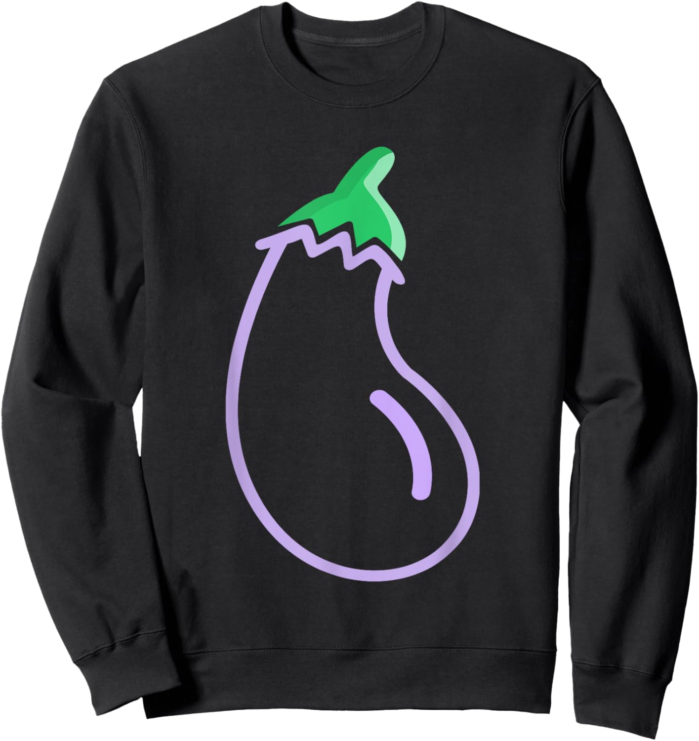 Eggplant costume Vegetable Vegan Adult Women Men Kids Sweatshirt - Sweatshirt | Black