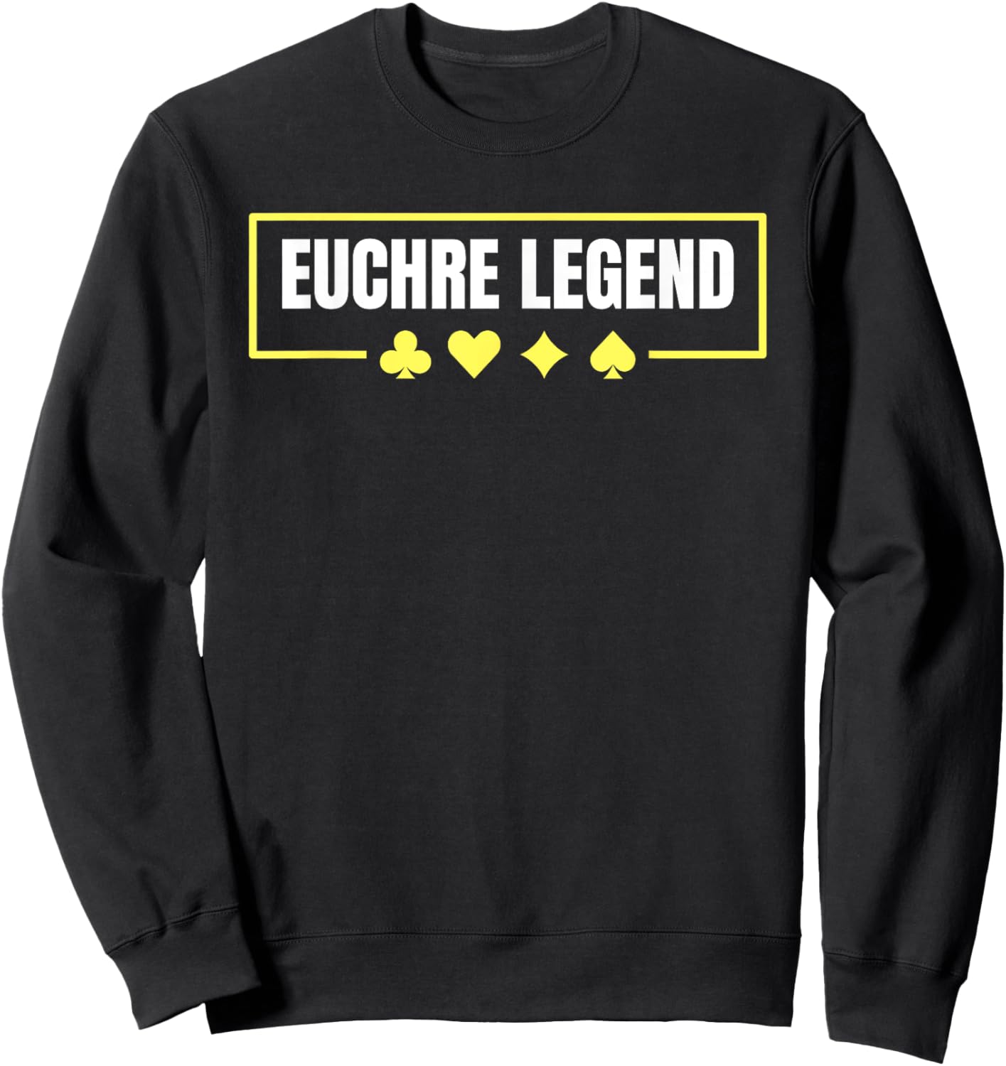 Euchre Champion Card Game Playing Vintage Euchre Legend Sweatshirt - Sweatshirt | Black