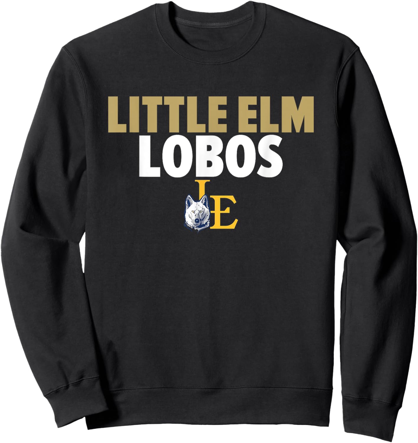 Little Elm Lobos Logo Bold HS Sweatshirt - Sweatshirt | Black