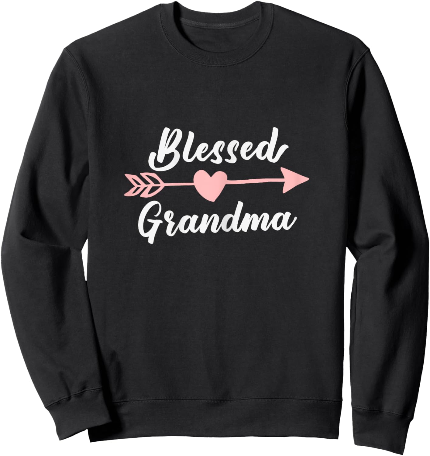 Blessed Grandma Arrow Heart Love Grandma Cute Funny Sweatshirt - Sweatshirt | Black