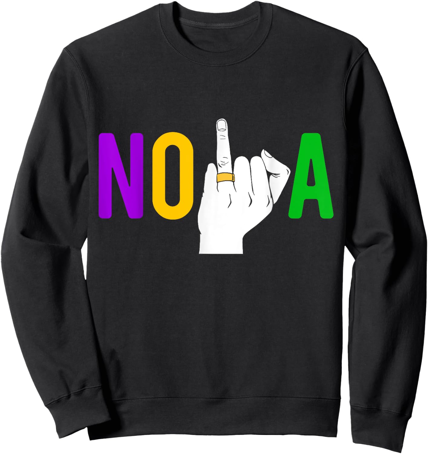 New Orleans Bachelorette Party Ring Mardi Gras Girls Trip Sweatshirt - Sweatshirt | Black