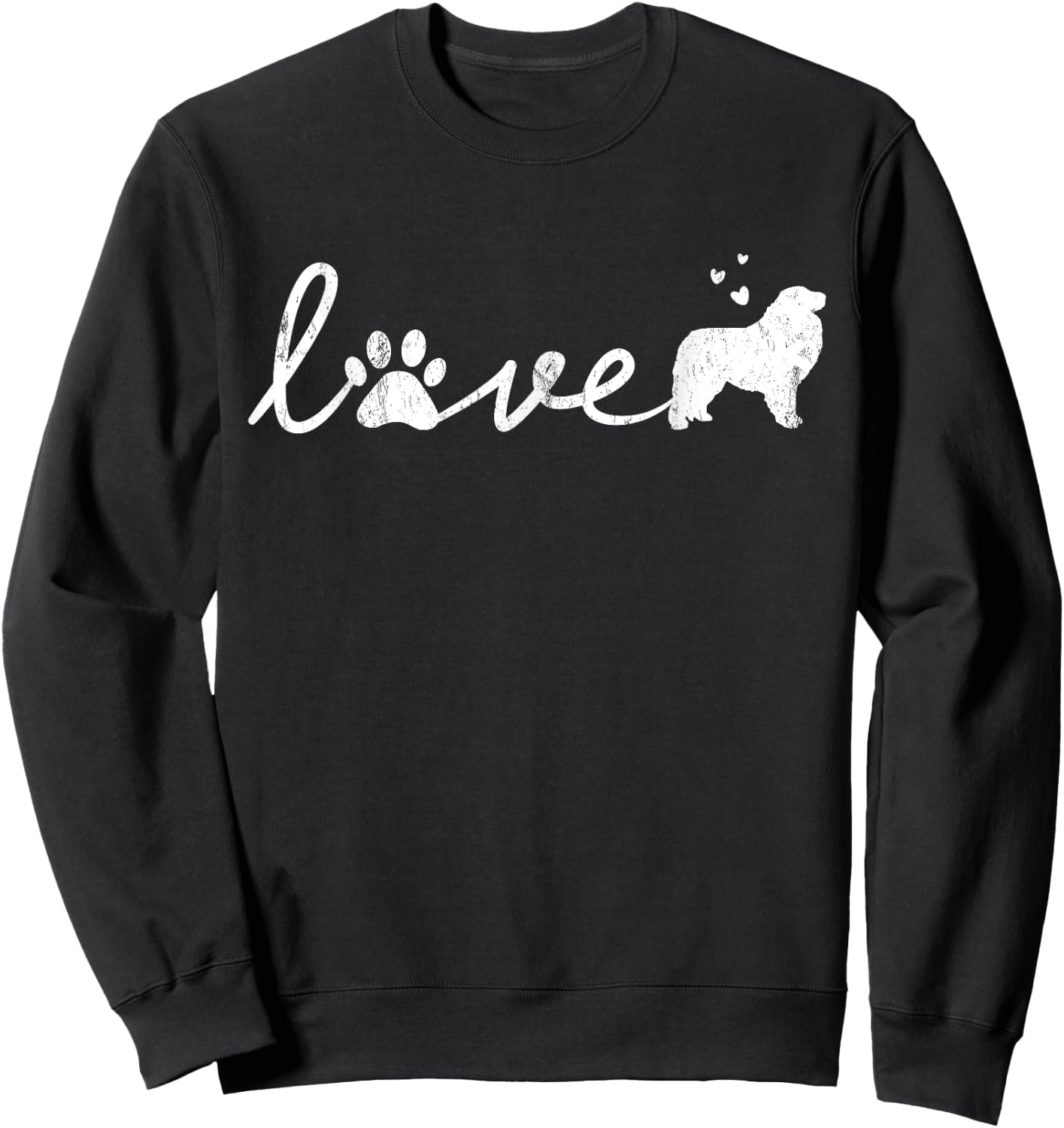 Great Pyrenees Pyr Mom Dad Dog Love Pet Paw Gift Men Women Kids Sweatshirt - Sweatshirt | Black