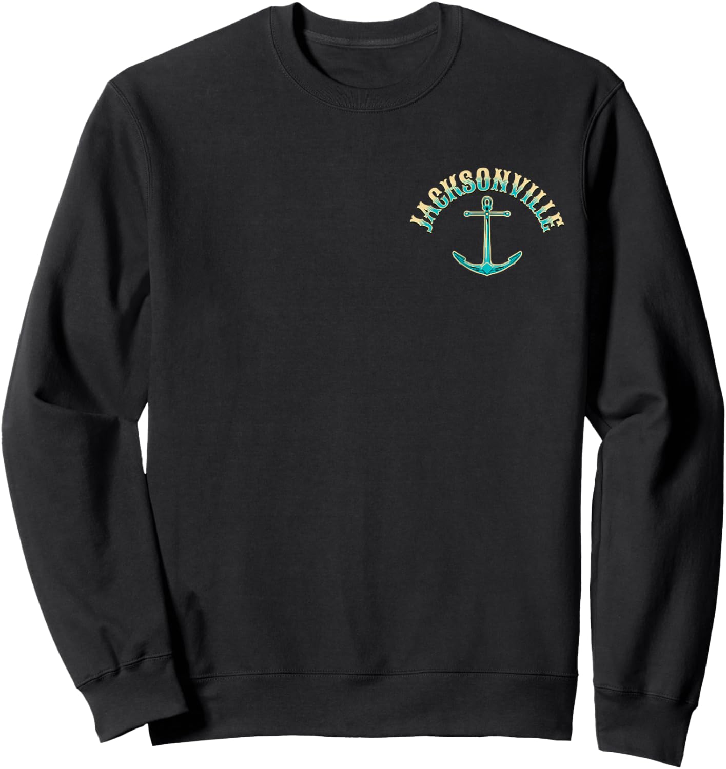 Jacksonville Florida USA Fishing Design Sweatshirt - Sweatshirt | Black