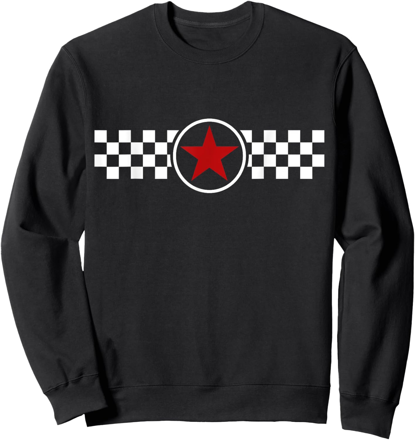 Red star SKA music squares Sweatshirt - Sweatshirt | Black
