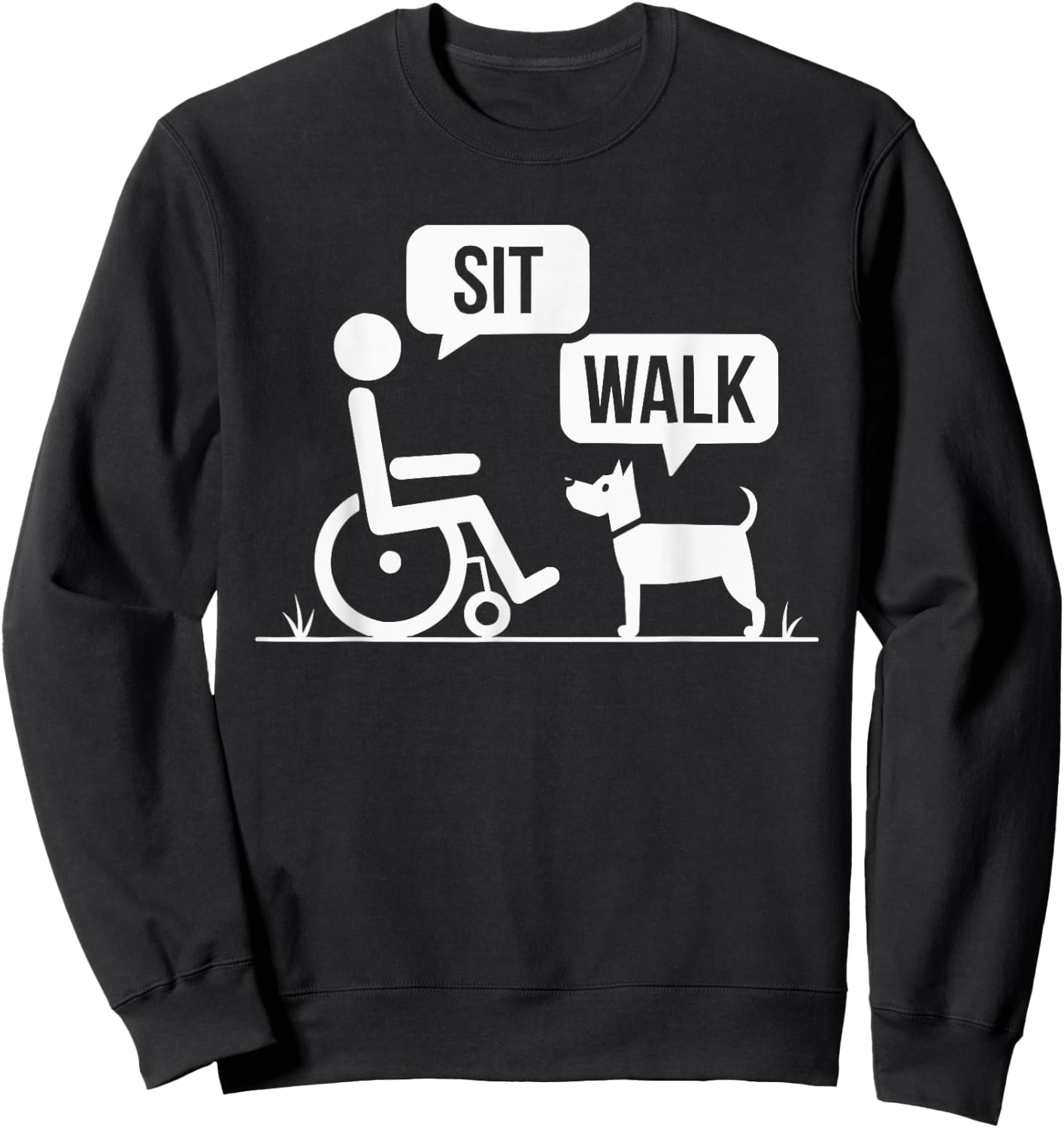 Wheelchair User Paraplegic Disabled Disability Handicap Sweatshirt - Sweatshirt | Black