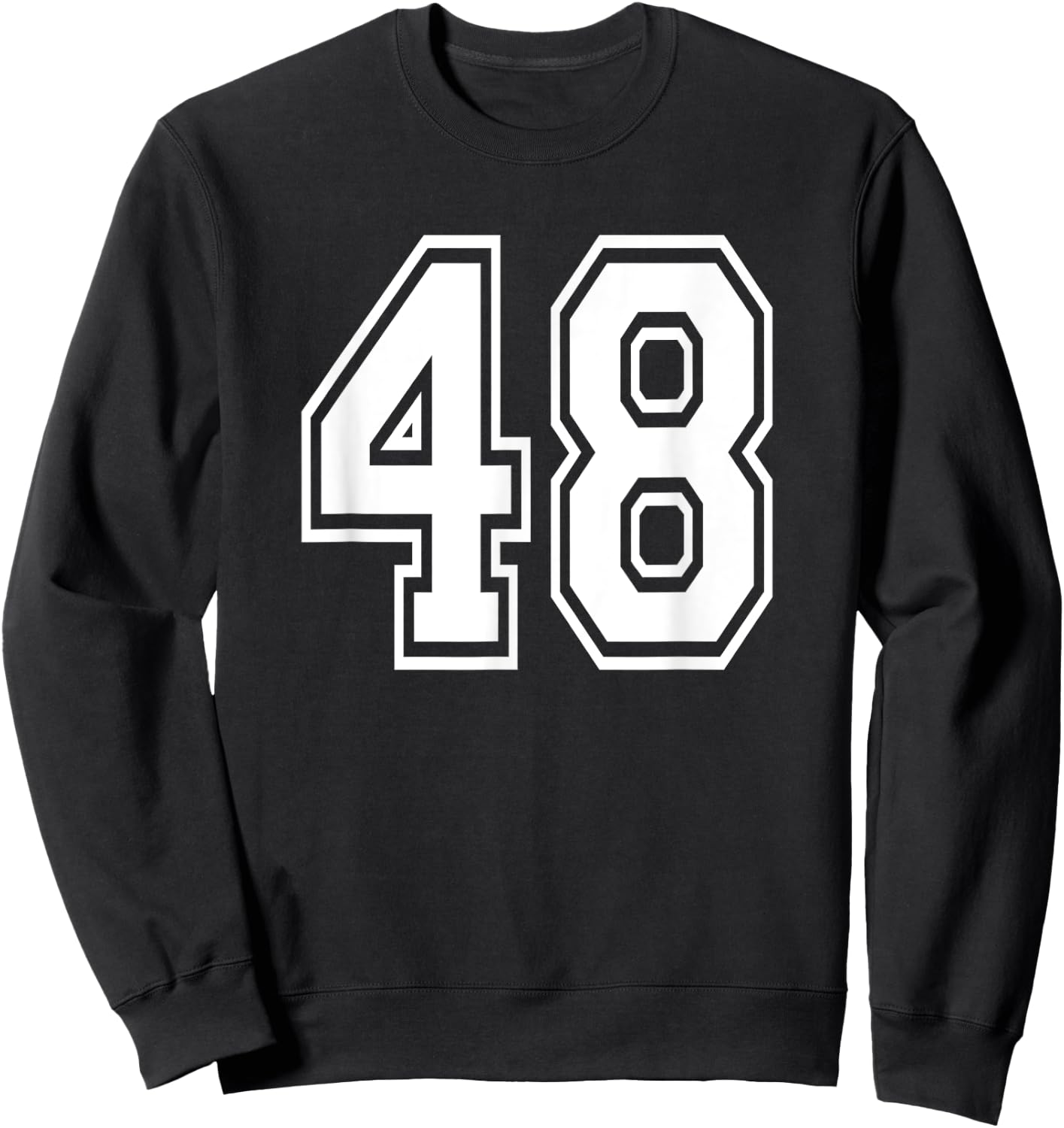 Number 48 Birthday Gift Sports Player Team Numbered Jersey Sweatshirt - Sweatshirt | Black