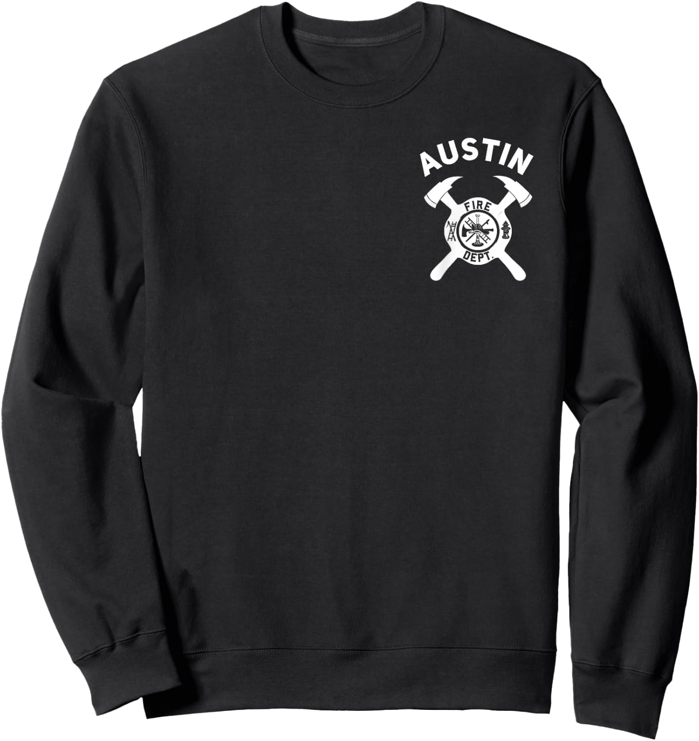 City Of Austin Fire Department Texas Firefighter Sweatshirt - Sweatshirt | Black