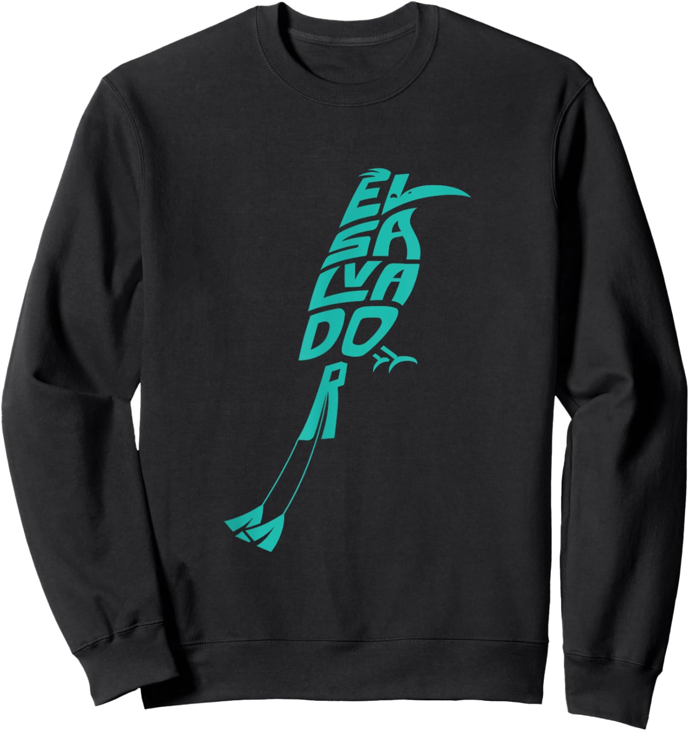 El Salvador Motmot Bird Word Art - Funny Animal Sweatshirt - Sweatshirt | Black