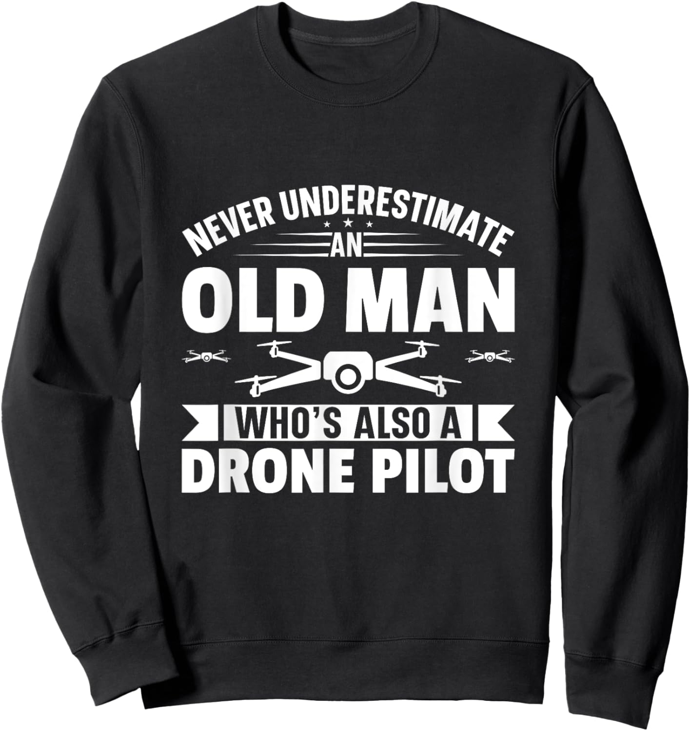 Funny Drone Pilot Design Women Kids Drone Operator Sweatshirt - Sweatshirt | Black
