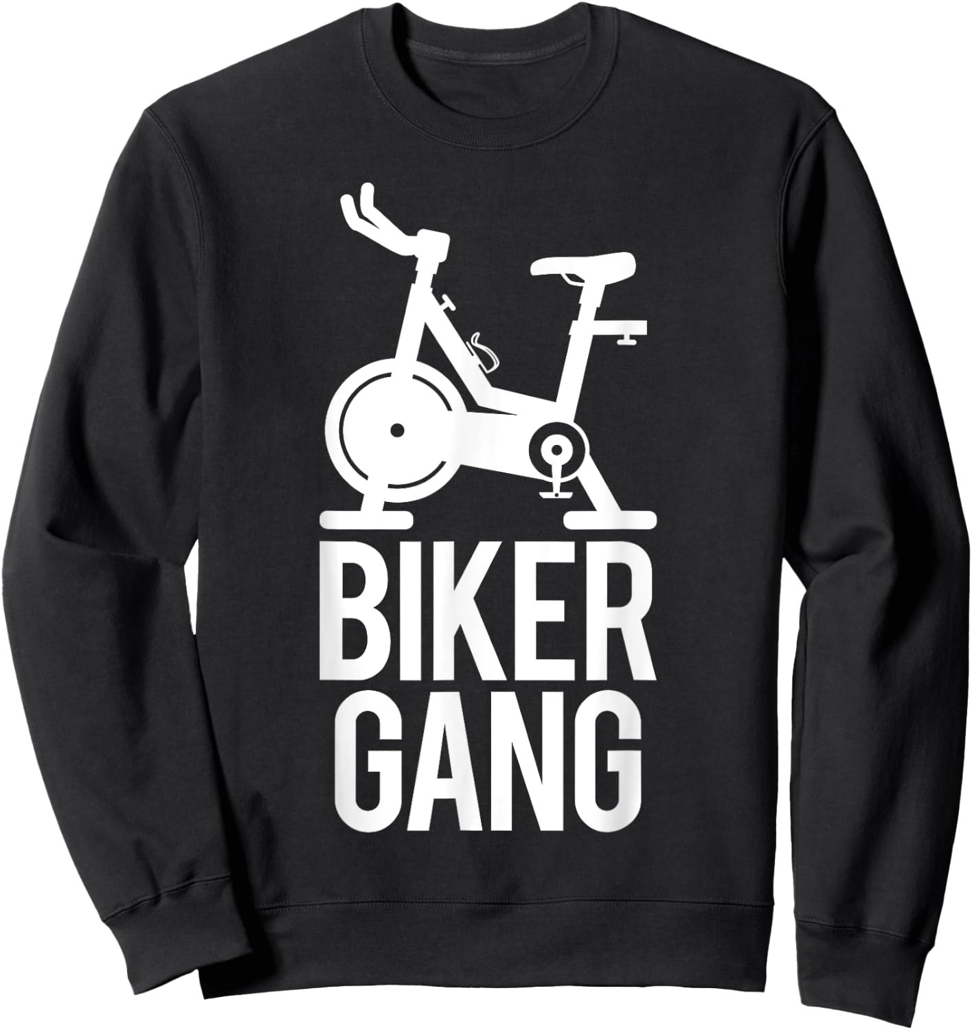 Biker Gang Funny Spin Saying Gym Workout Spinning Class Sweatshirt - Sweatshirt | Black