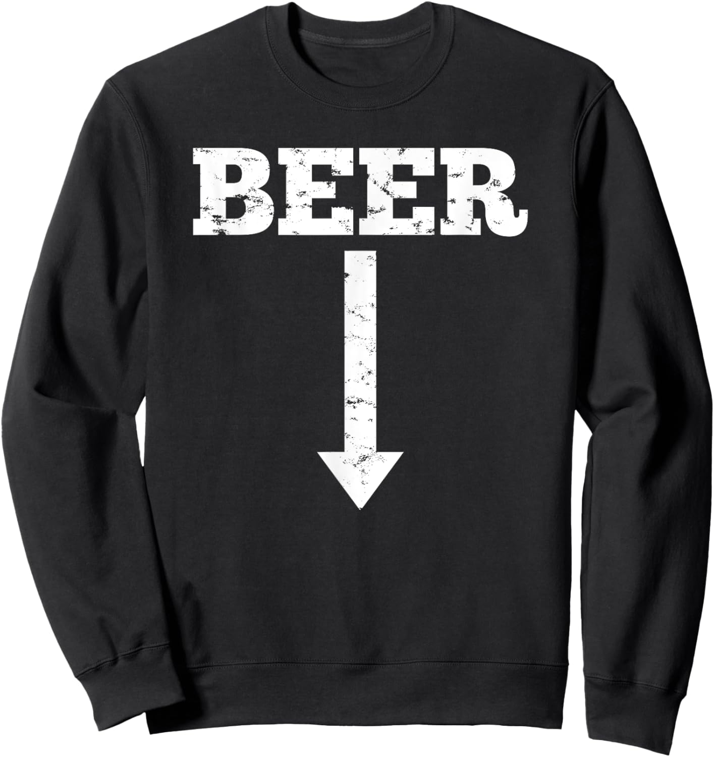 Beer Arrow Pregnant Gift Baby Announcement Dad To Be Sweatshirt - Sweatshirt | Black