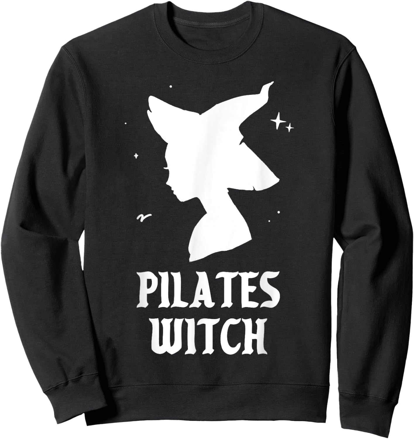 Pilates Witch Instructor Spooky Vibes Gym Halloween Costume Sweatshirt - Sweatshirt | Black